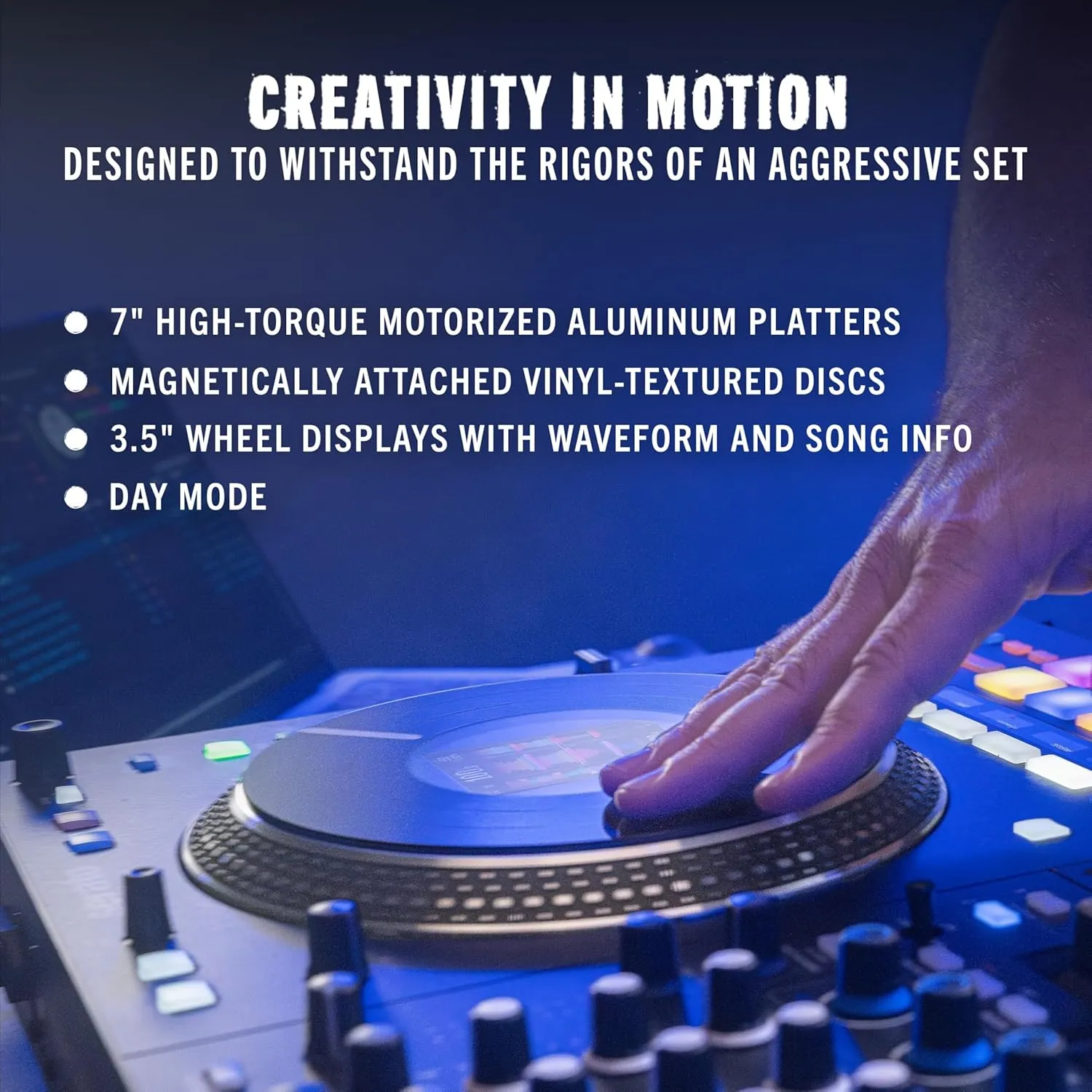 Rane PERFORMER 4-Channel Motorized DJ Controller, 7" Platters with Displays, Precision Feel Faders, Stem Split, Advanced FX, Serato DJ Pro Included