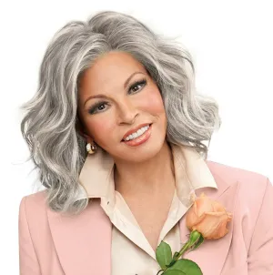 Raquel Welch Editor's Pick Layered Shoulder Length Bob Wig by Hairuwear, Average Cap Size, RL56/60 Silver Mist