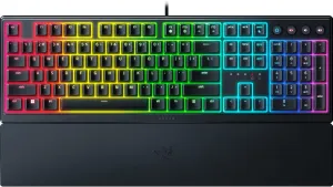 Razer Ornata V3 Gaming Keyboard: Low Profile Keys - Mecha Membrane Switches - UV Coated Keycaps - Backlit Media Keys - 10 Zone RGB Lighting - Spill Resistant - Magnetic Wrist Wrest Snap Tap
