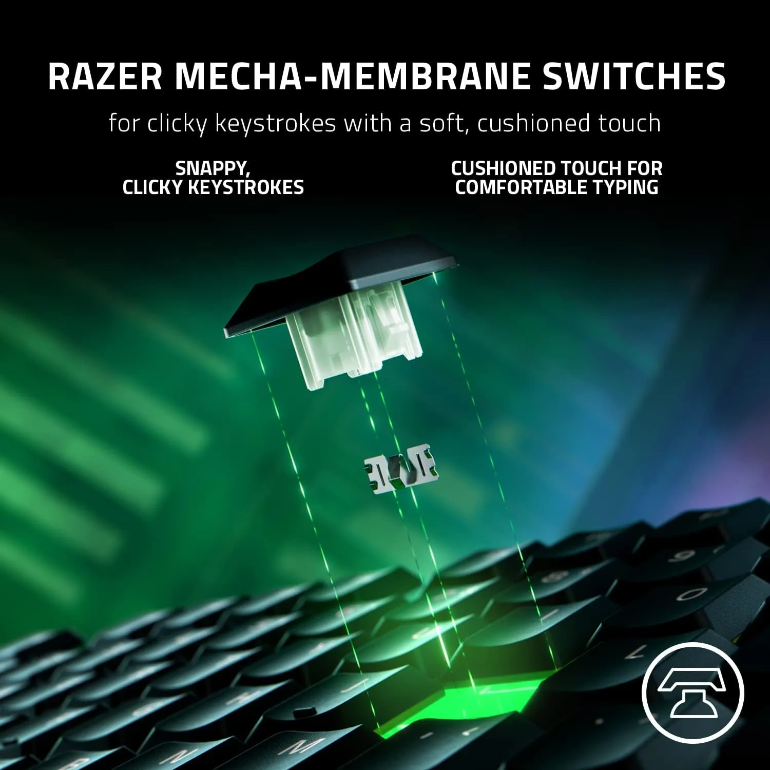 Razer Ornata V3 Gaming Keyboard: Low Profile Keys - Mecha Membrane Switches - UV Coated Keycaps - Backlit Media Keys - 10 Zone RGB Lighting - Spill Resistant - Magnetic Wrist Wrest Snap Tap
