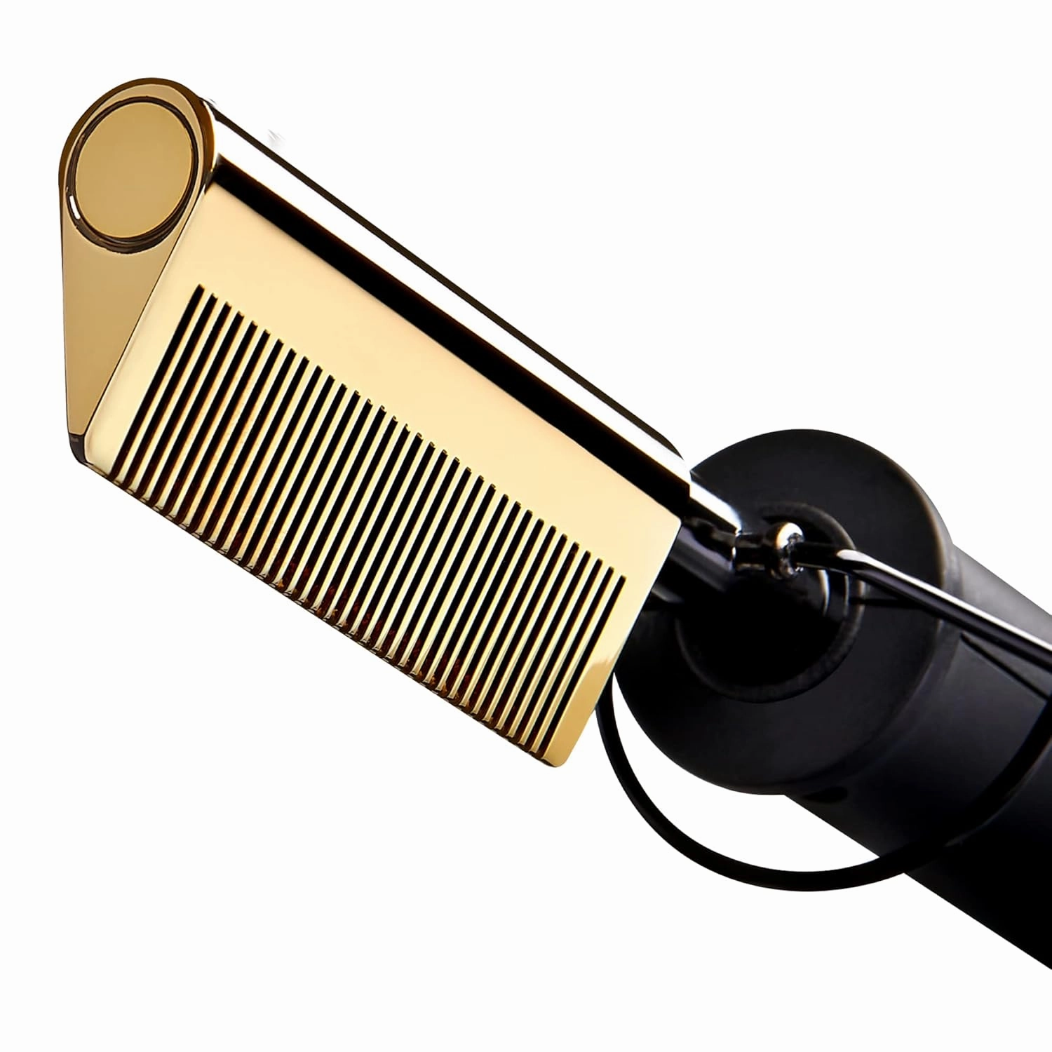 Red by Kiss Hot Comb Hair Straightener 450 Degrees, Straight Teeth Electric Heating Comb, Pressing Comb Brush for Straightening Hair and Beard, Curling Iron for Natural Black Hair