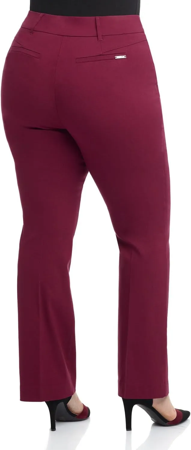 Rekucci Curvy Woman Ease into Comfort Barely Bootcut Plus Size Pant