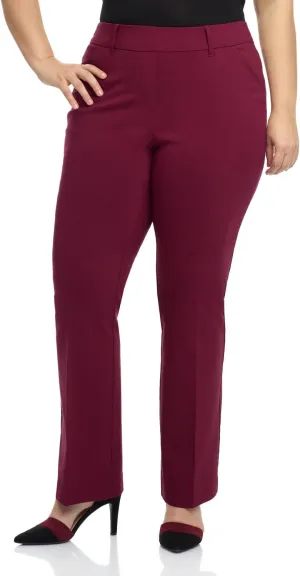 Rekucci Curvy Woman Ease into Comfort Barely Bootcut Plus Size Pant