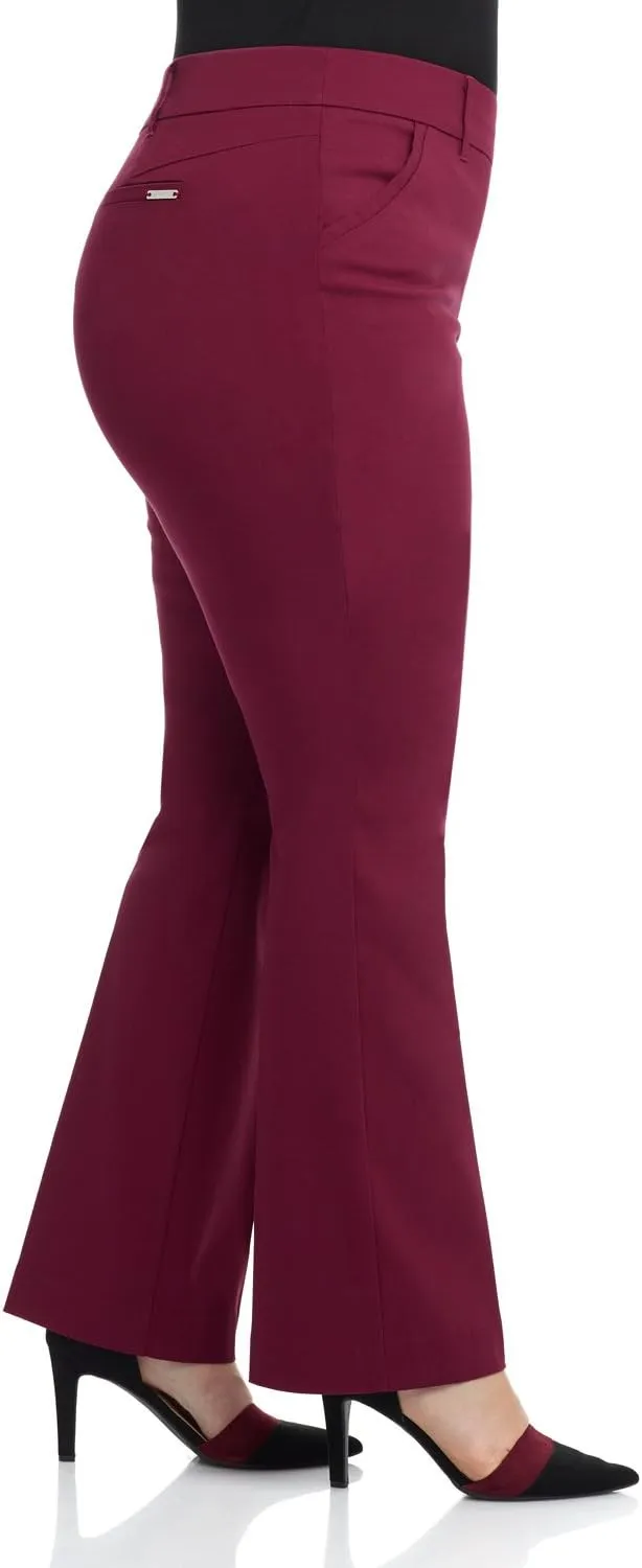 Rekucci Curvy Woman Ease into Comfort Barely Bootcut Plus Size Pant