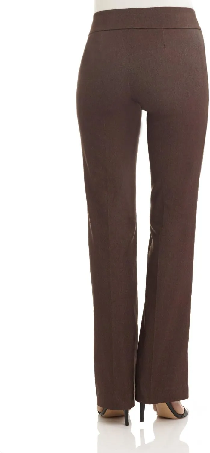Rekucci Womens Ease into Comfort Stretchy Business Casual Bootcut Pull-On Everyday Office Pant in Regular/Tall/Petite Sizes