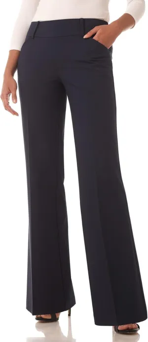 Rekucci Women's Smart Stretch Desk to Dinner Wide Leg Pull-On Pant