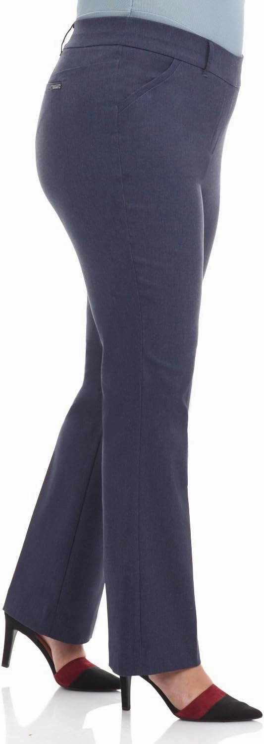 Rekucci Curvy Woman Ease into Comfort Barely Bootcut Plus Size Pant