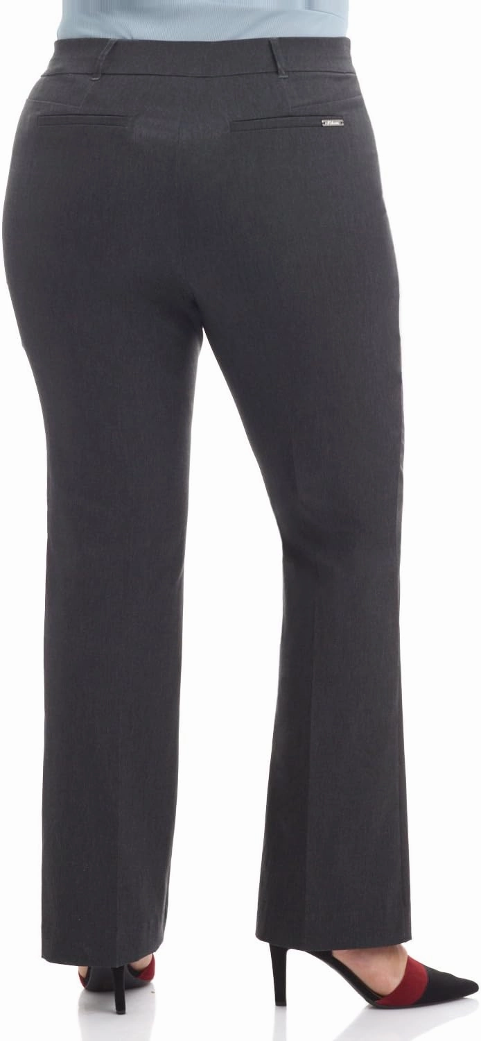Rekucci Curvy Woman Ease into Comfort Barely Bootcut Plus Size Pant