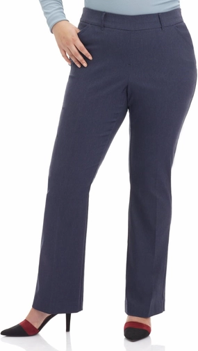 Rekucci Curvy Woman Ease into Comfort Barely Bootcut Plus Size Pant