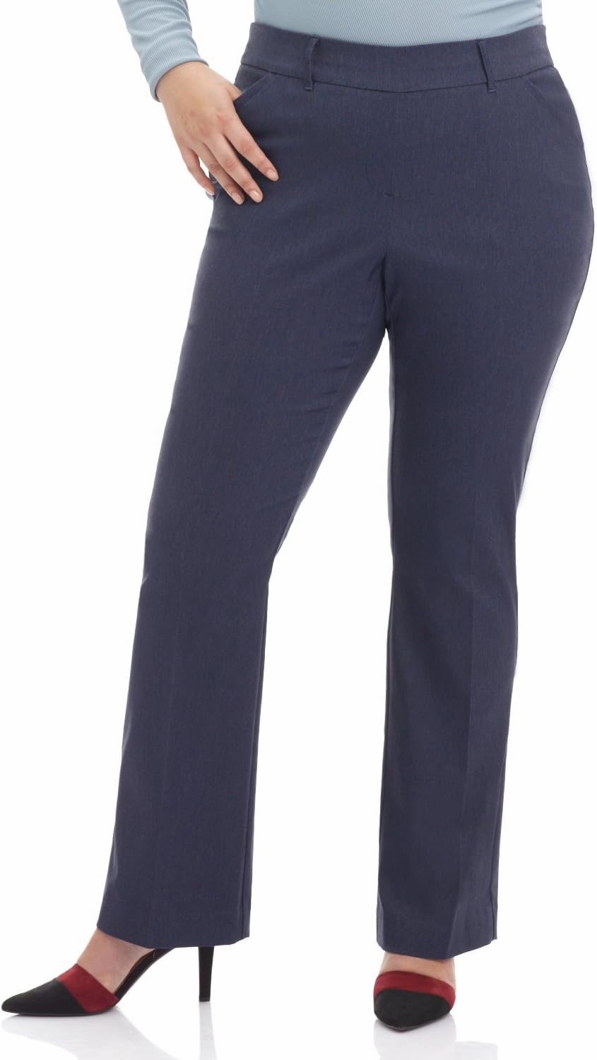Rekucci Curvy Woman Ease into Comfort Barely Bootcut Plus Size Pant