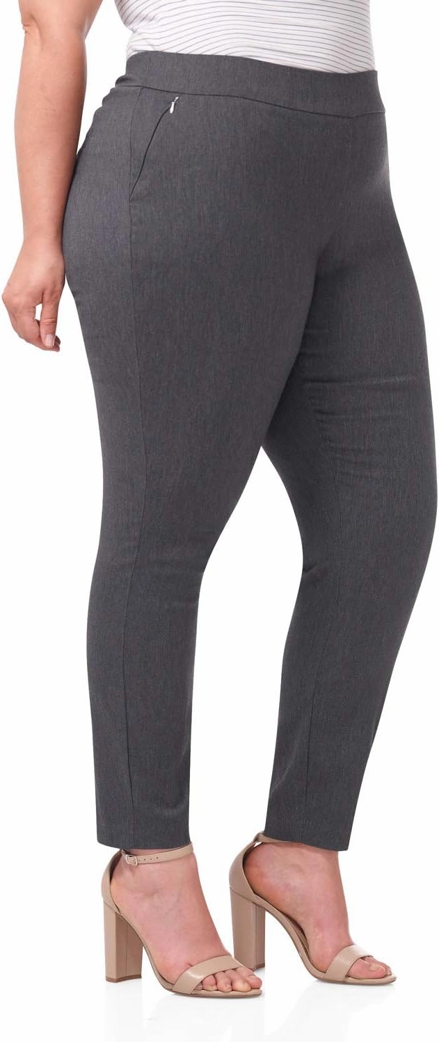 Rekucci Curvy Woman Ease into Comfort Skinny Plus Size Pant w/Tummy Control