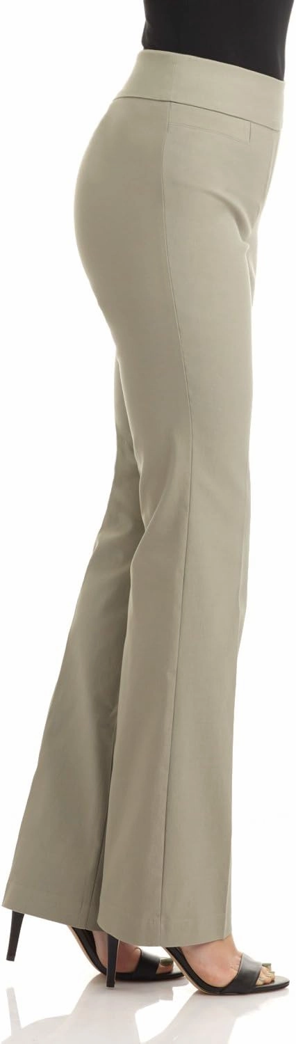 Rekucci Womens Ease into Comfort Stretchy Business Casual Bootcut Pull-On Everyday Office Pant in Regular/Tall/Petite Sizes