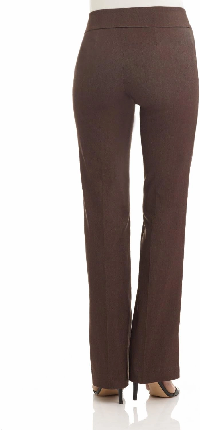 Rekucci Womens Ease into Comfort Stretchy Business Casual Bootcut Pull-On Everyday Office Pant in Regular/Tall/Petite Sizes