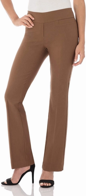 Rekucci Womens Ease into Comfort Stretchy Business Casual Bootcut Pull-On Everyday Office Pant in Regular/Tall/Petite Sizes