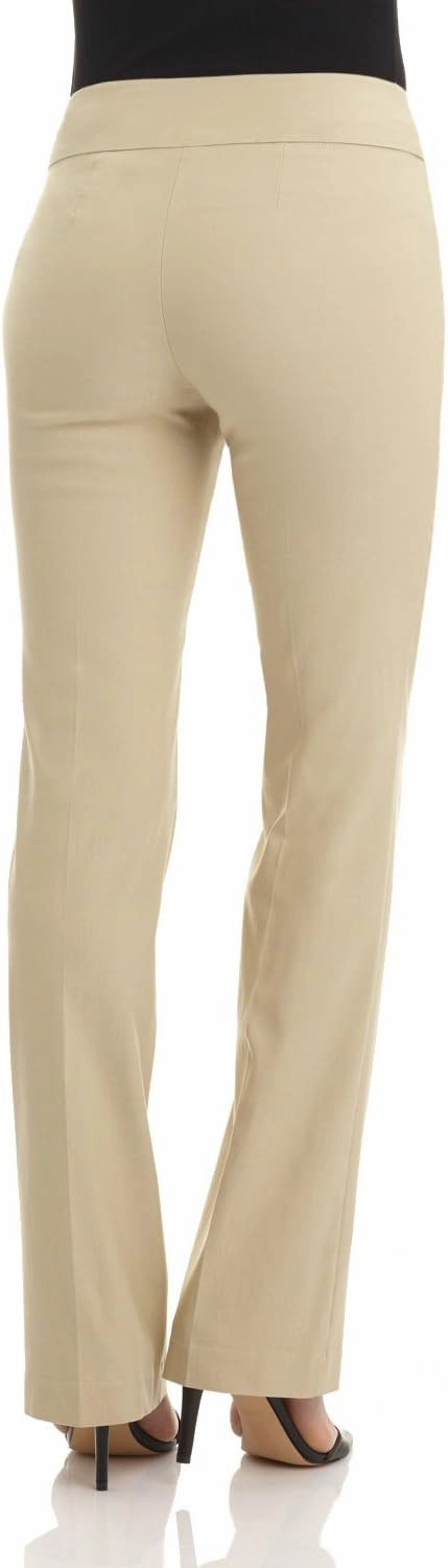Rekucci Womens Ease into Comfort Stretchy Business Casual Bootcut Pull-On Everyday Office Pant in Regular/Tall/Petite Sizes