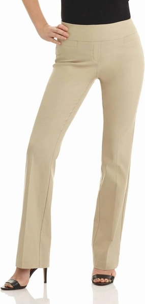 Rekucci Womens Ease into Comfort Stretchy Business Casual Bootcut Pull-On Everyday Office Pant in Regular/Tall/Petite Sizes