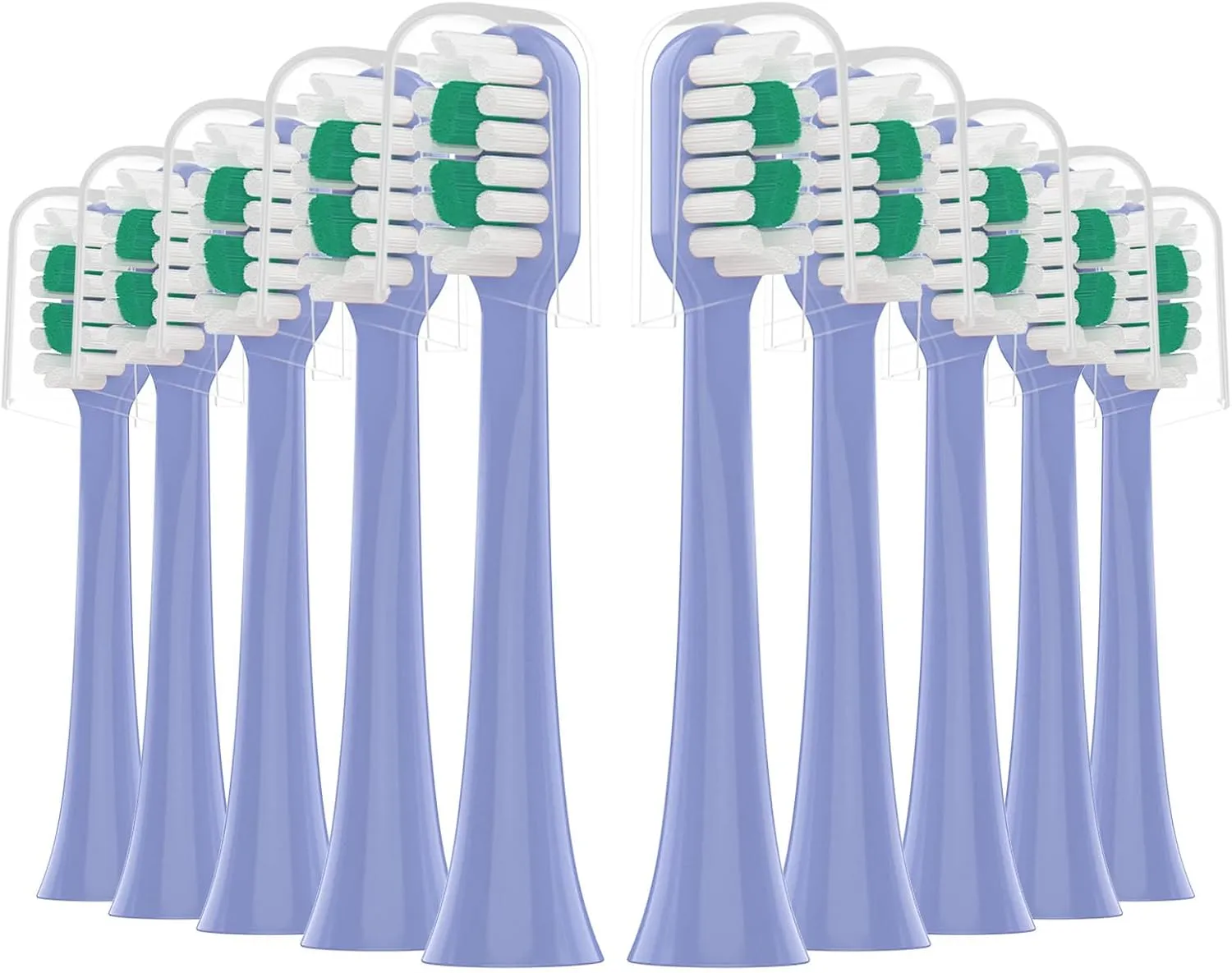Replacement Toothbrush Heads 10 Pack for AquaSonic icon Electric Toothbrush,Lilac