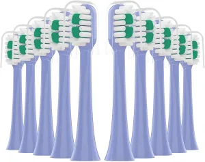 Replacement Toothbrush Heads 10 Pack for AquaSonic icon Electric Toothbrush,Lilac