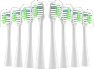 Replacement Toothbrush Heads Fits for Waterpik Complete Care 9.0 (CC-01), Care 5.0 (WP-862) Sonic Electric Tooth Brush Refill(8-pc), Pisonicleara