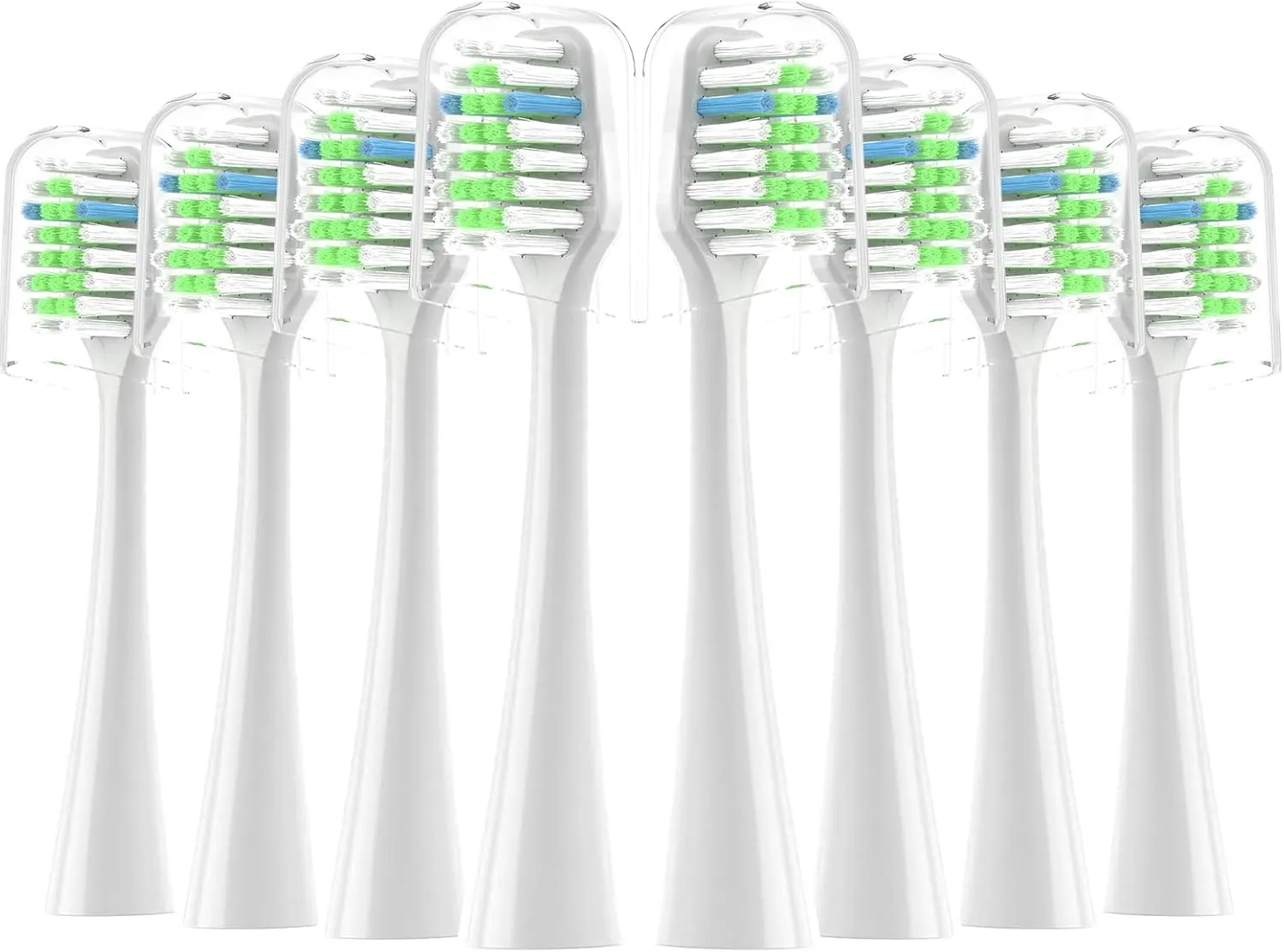 Replacement Toothbrush Heads Fits for Waterpik Complete Care 9.0 (CC-01), Care 5.0 (WP-862) Sonic Electric Tooth Brush Refill(8-pc), Pisonicleara