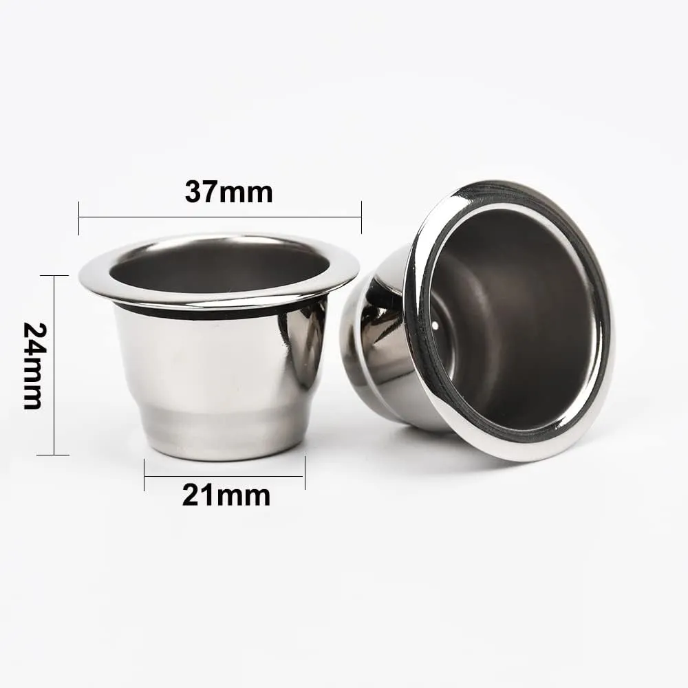 Reusable Capsules for Nespresso OriginalLine, 6pcs Refillable Espresso Pods Stainless Steel Coffee Pods Compatible for Nespresso Original Line Machines (6 Cups   200 Lids)