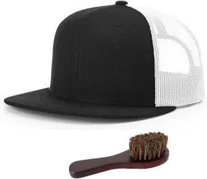Richardson 511 Wool Blend Flatbill Trucker Cap Bundle with THP Hat & Clothing Brush