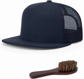 Richardson 511 Wool Blend Flatbill Trucker Cap Bundle with THP Hat & Clothing Brush