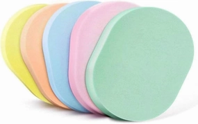 Rix..TEC Deep Cleansing Facial Sponge Set | Makeup Removal & Exfoliating Puffs | Assorted Colors | Pack of 4