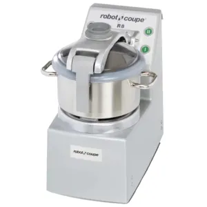 Robot Coupe R8U 2-Speed Vertical Cutter Mixer Food Processor with 8-Quart Stainless Steel Bowl and 3.5-Quart Mini Stainless Steel Bowl, 208-240v/3ph