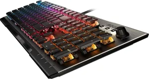 ROCCAT Vulcan 120 AIMO Mechanical PC Gaming Keyboard Tactile Titan Switch, Full Size with Per Key AIMO RGB Lighting, Anodized Aluminum Top Plate and Detachable Palm/Wrist Rest, Gunmetal Gray/Black