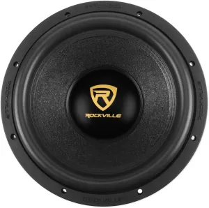 Rockville W12K9D4 12" 4000w Peak Car Audio Subwoofer Dual 4-Ohm Sub 1000w RMS CEA Rated, Black