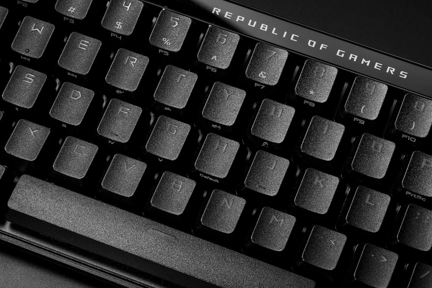 ROG Falchion Ace HFX 65% gaming keyboard with ROG HFX magnetic switches, rapid trigger toggle, 8000 Hz polling rate, three-layer dampening foam, silicone gasket mount, touch panel and protective cover
