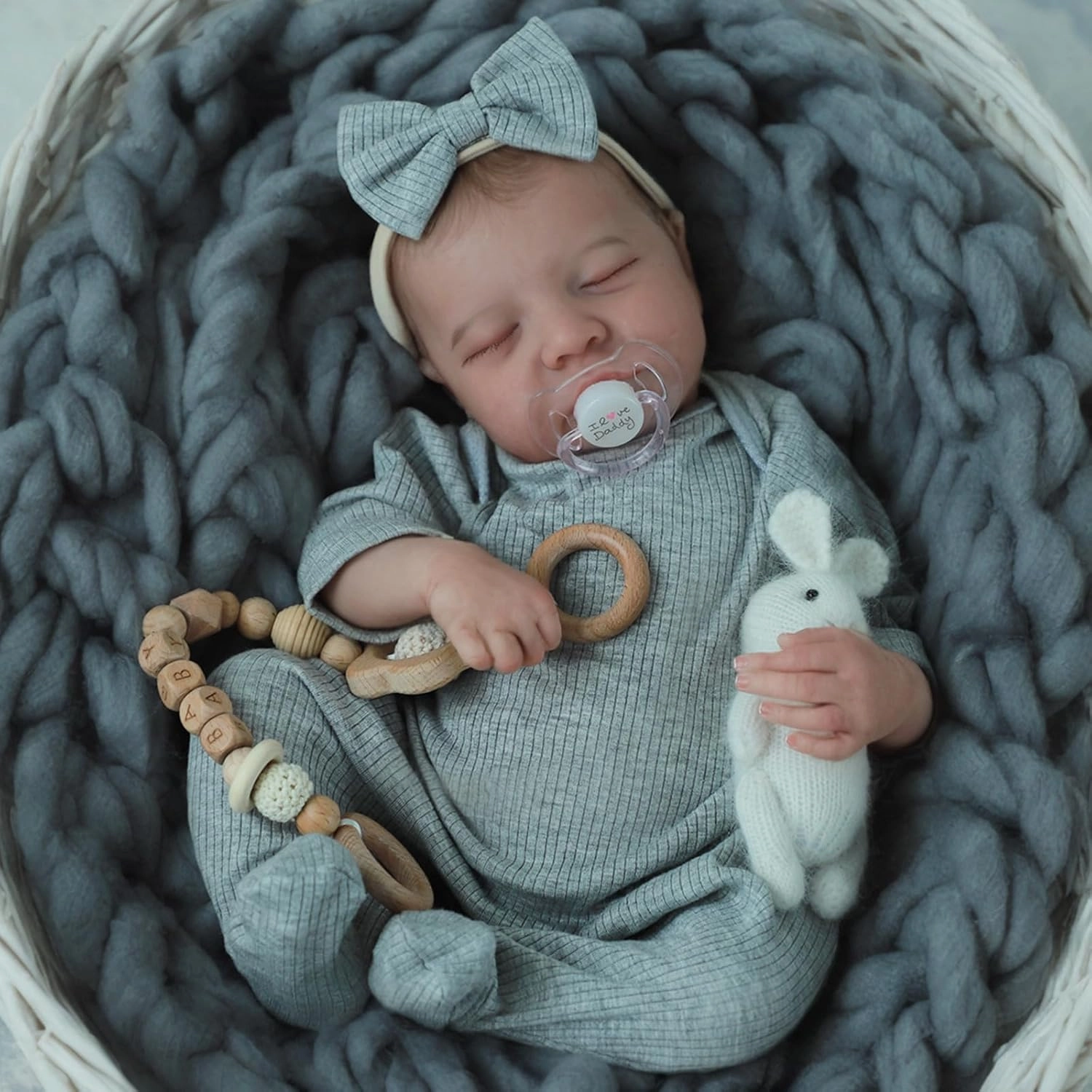 SCOM Realistic Reborn Baby Dolls - 18 Inch Real Life Baby Girl, Lifelike Doll with Anatomically Correct, Newborn Baby with Full Body Vinyl for Kids Age 3  Gift