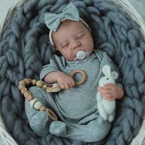 SCOM Realistic Reborn Baby Dolls - 18 Inch Real Life Baby Girl, Lifelike Doll with Anatomically Correct, Newborn Baby with Full Body Vinyl for Kids Age 3  Gift