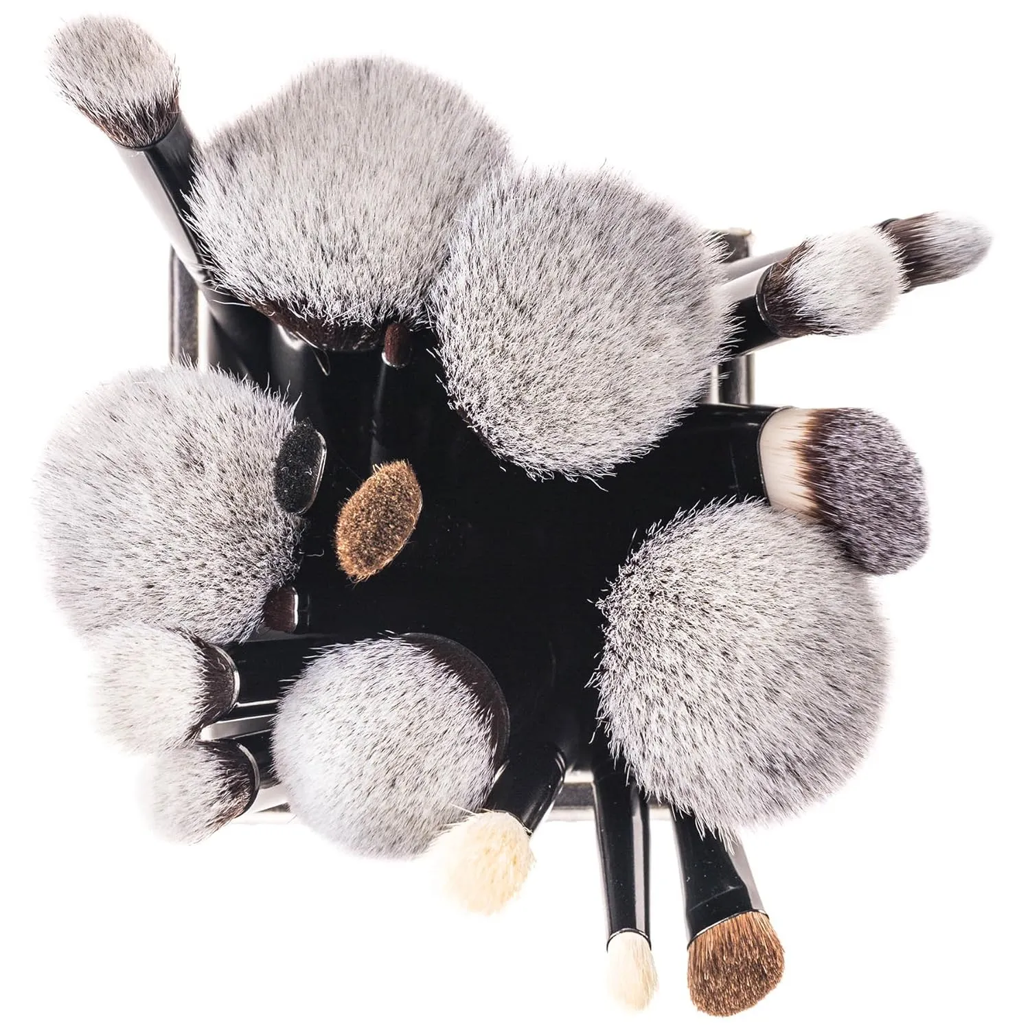 SHANY Makeup Brushes Artisan Easel Elite Cosmetics Make up Brush Set, Complete Kabuki Makeup Brush Set with Standing Convertible Makeup Brush Holder Storage - 18 pcs