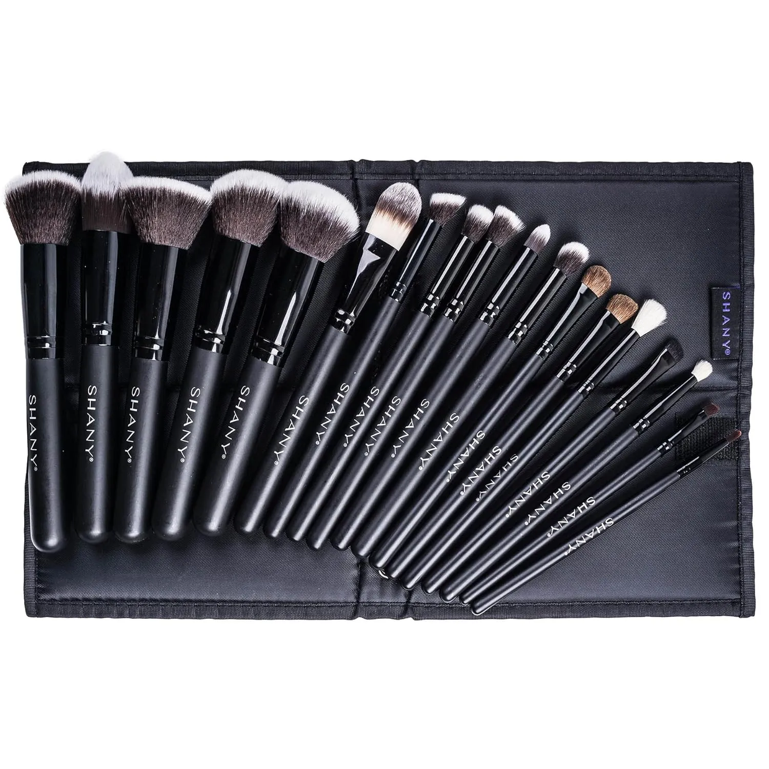 SHANY Makeup Brushes Artisan Easel Elite Cosmetics Make up Brush Set, Complete Kabuki Makeup Brush Set with Standing Convertible Makeup Brush Holder Storage - 18 pcs