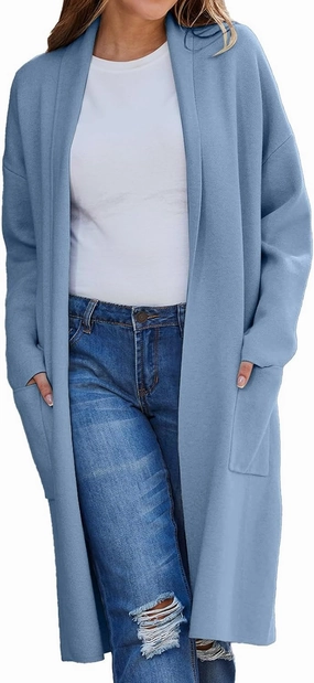 SHAOBGE Cardigan for Women Women's Autumn and Winter Solid Color Fashionable Thin Lapel Long Woolen Fall Outfits