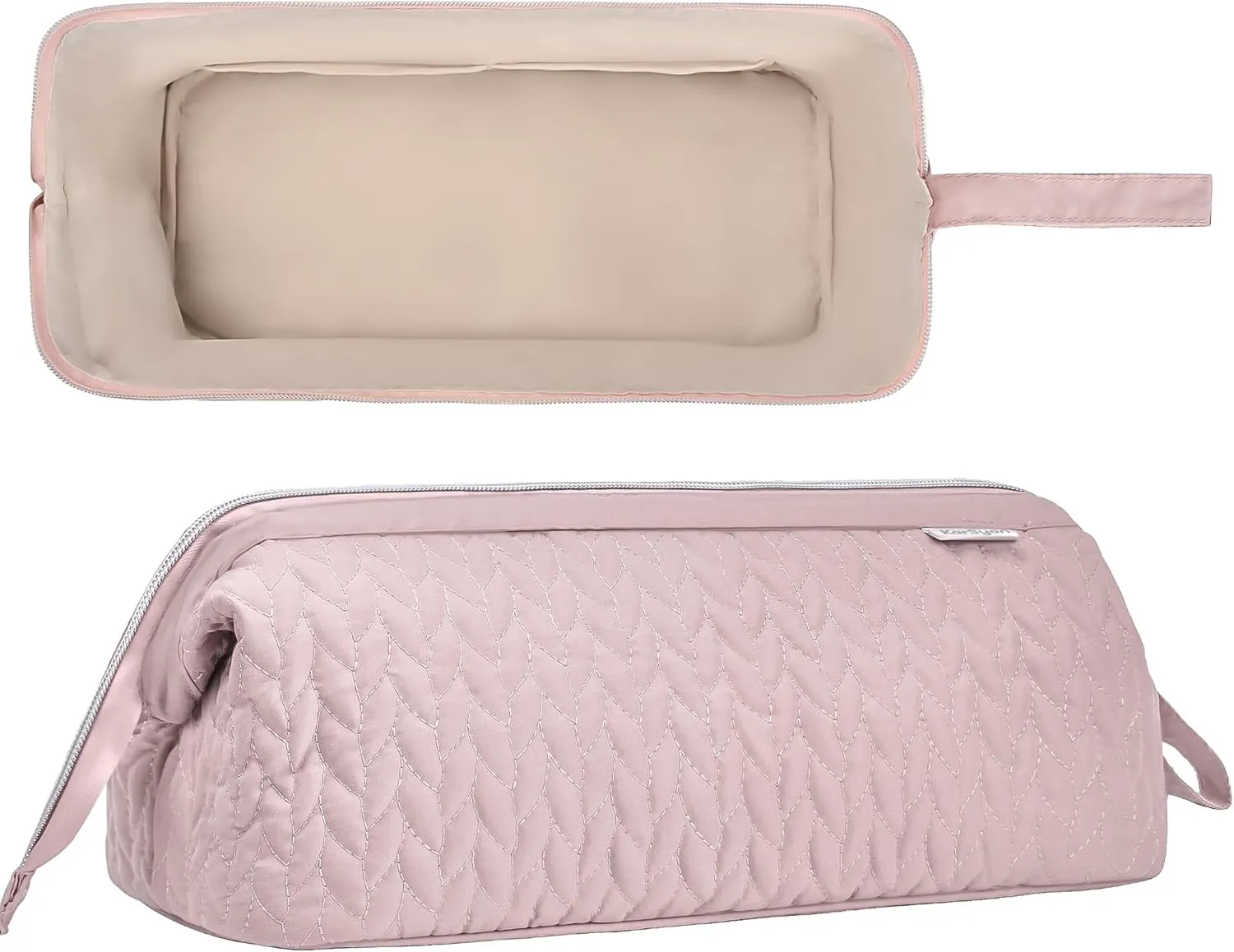 Shark Flex Style Case for Dyson Airwrap Hair Dryer Brush Revlon Hair Tools Travel Bag Carrying Case Flat Curling Iron Organizer (Pink)