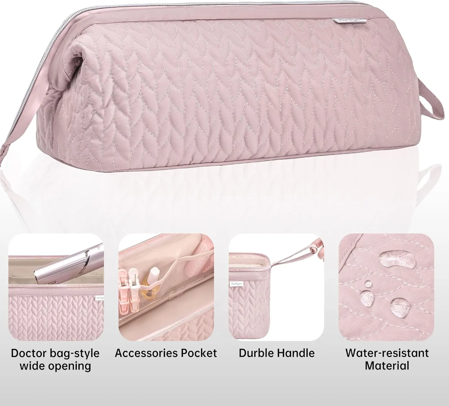 Shark Flex Style Case for Dyson Airwrap Hair Dryer Brush Revlon Hair Tools Travel Bag Carrying Case Flat Curling Iron Organizer (Pink)