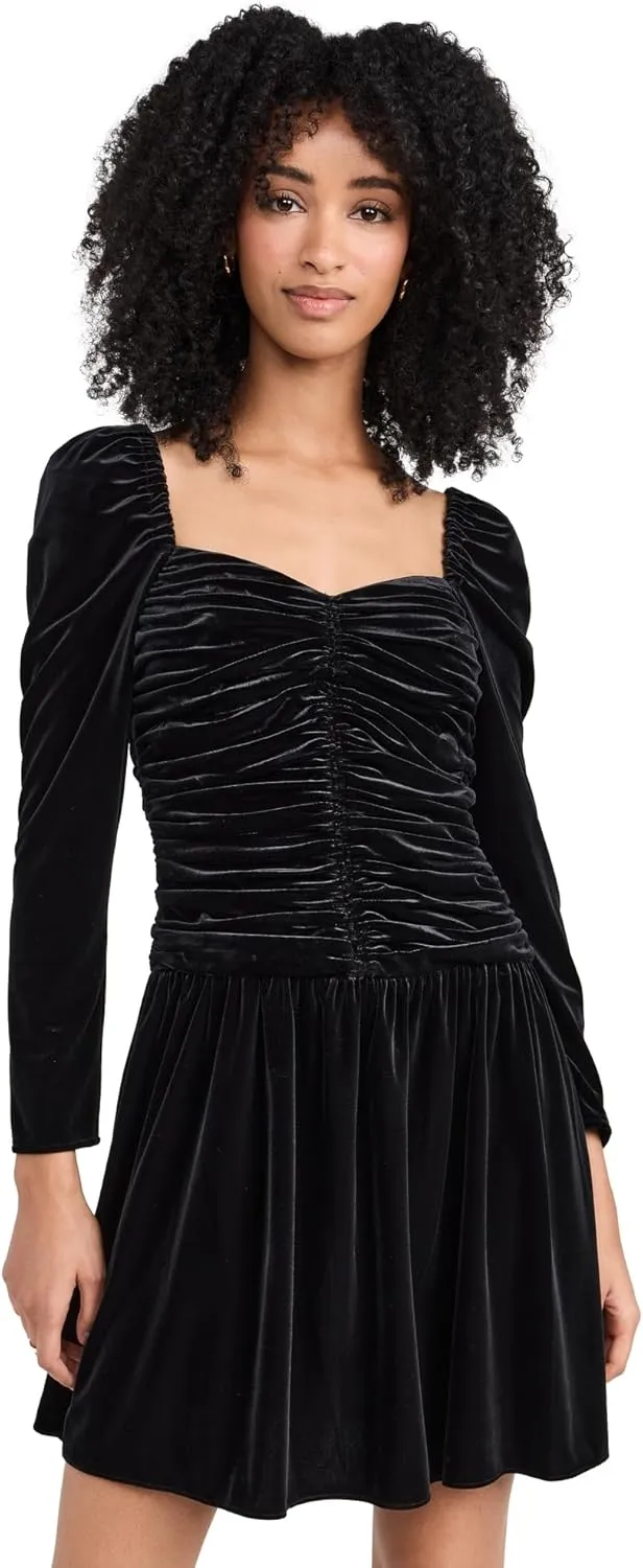 Shoshanna Women's Mari Jet Stretch Velvet Mini Dress