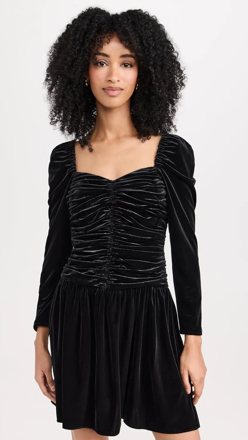 Shoshanna Women's Mari Jet Stretch Velvet Mini Dress