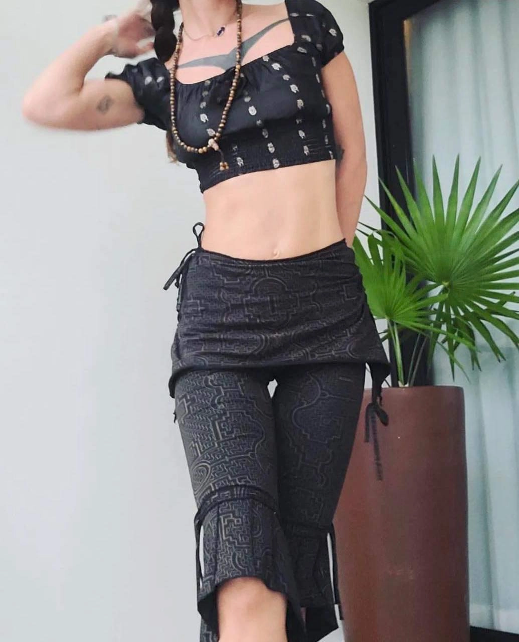 Silk Sari Peasant Top