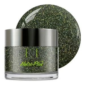 SNS Nail Dip Powder, Gelous Color Dipping Powder - Green Velvet (Green, Shimmer) - Long-Lasting Dip Nail Color Lasts 14 Days – Low-Odor & No UV Lamp Required - 1 oz
