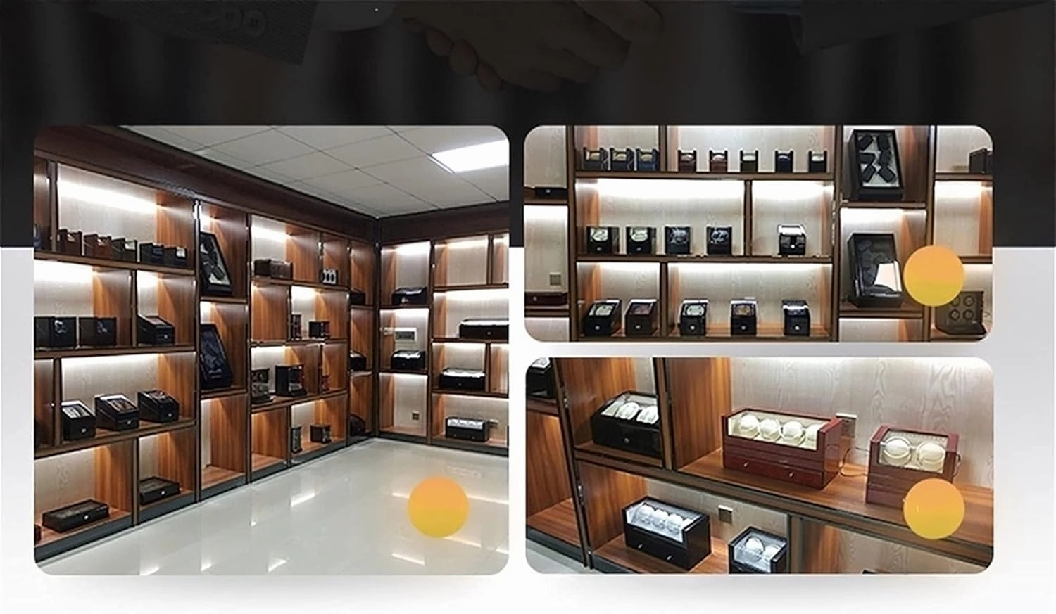 Solid Wood Automatic Watch Winder Storage Box for 2 0/2 3 Watches Watch Winder Display Box with Qiuet Motors and Flexible Watch Pillow (Rosewood beige 2 0)