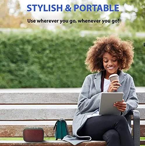 Speaker Compatible with Asus Transformer Book T90 Chi Fabric Design 3W Playtime 6H Indoor, Outdoor Travel (RED)