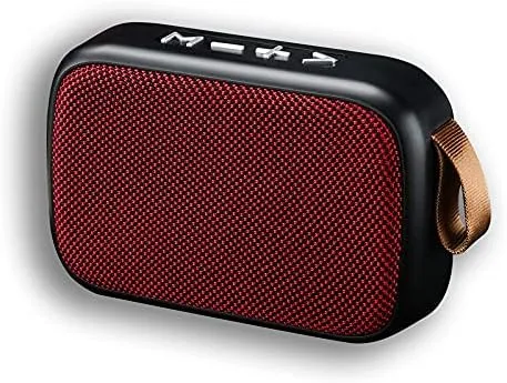 Speaker Compatible with Asus Transformer Book T90 Chi Fabric Design 3W Playtime 6H Indoor, Outdoor Travel (RED)