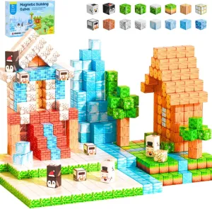 Special Price 136 PCS Magnetic Blocks - Magnetic Building Cubes, Magnet Pixel Blocks-Build, Toddler Toys STEM & Montessori Sensory Ages 3 , Stacking Magnets for Kids Boy & Girl