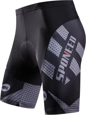 sponeed Men's Cycling Shorts Padded Bicycle Riding Pants Bike Biking Clothes Cycle Wear Tights