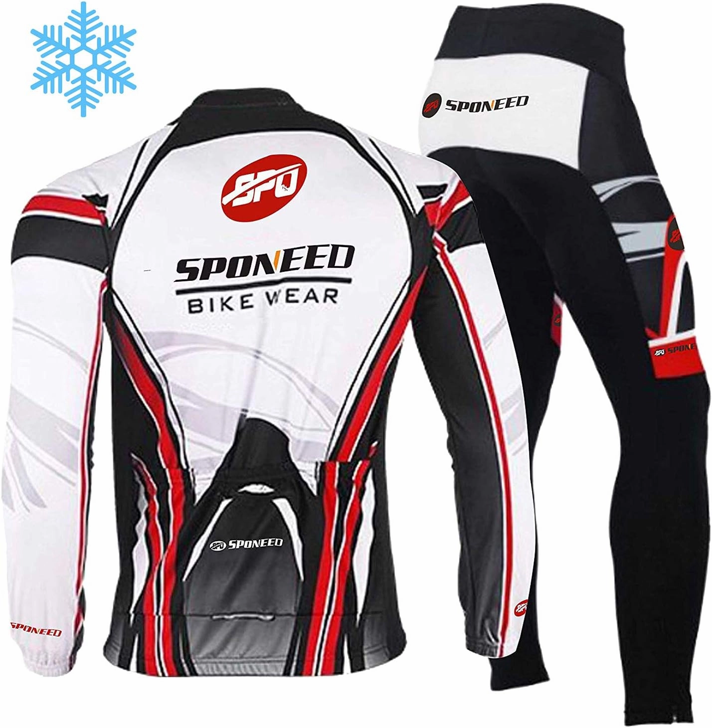 sponeed Men's Cycling Jersey Full Sleeve Riding Wear Long Sleeve T Shirts Pants