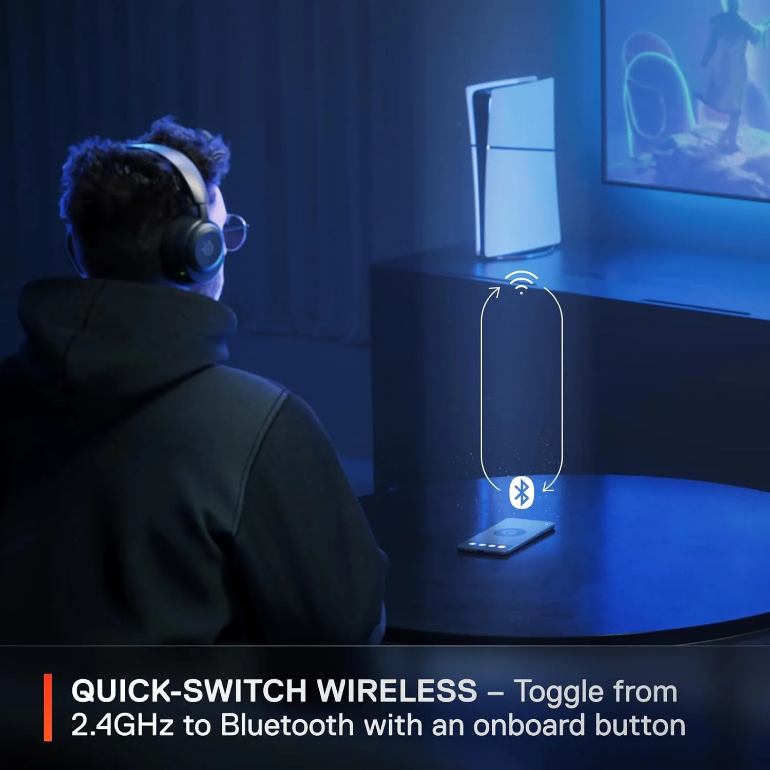 SteelSeries Arctis Nova 5 Wireless Multi-System Gaming Headset — Neodymium Magnetic Drivers — 100  Audio Presets — 60 HR Battery — 2.4GHz or BT — ClearCast Gen2.X Mic — PC, PS5, PS4, Switch, Mobile